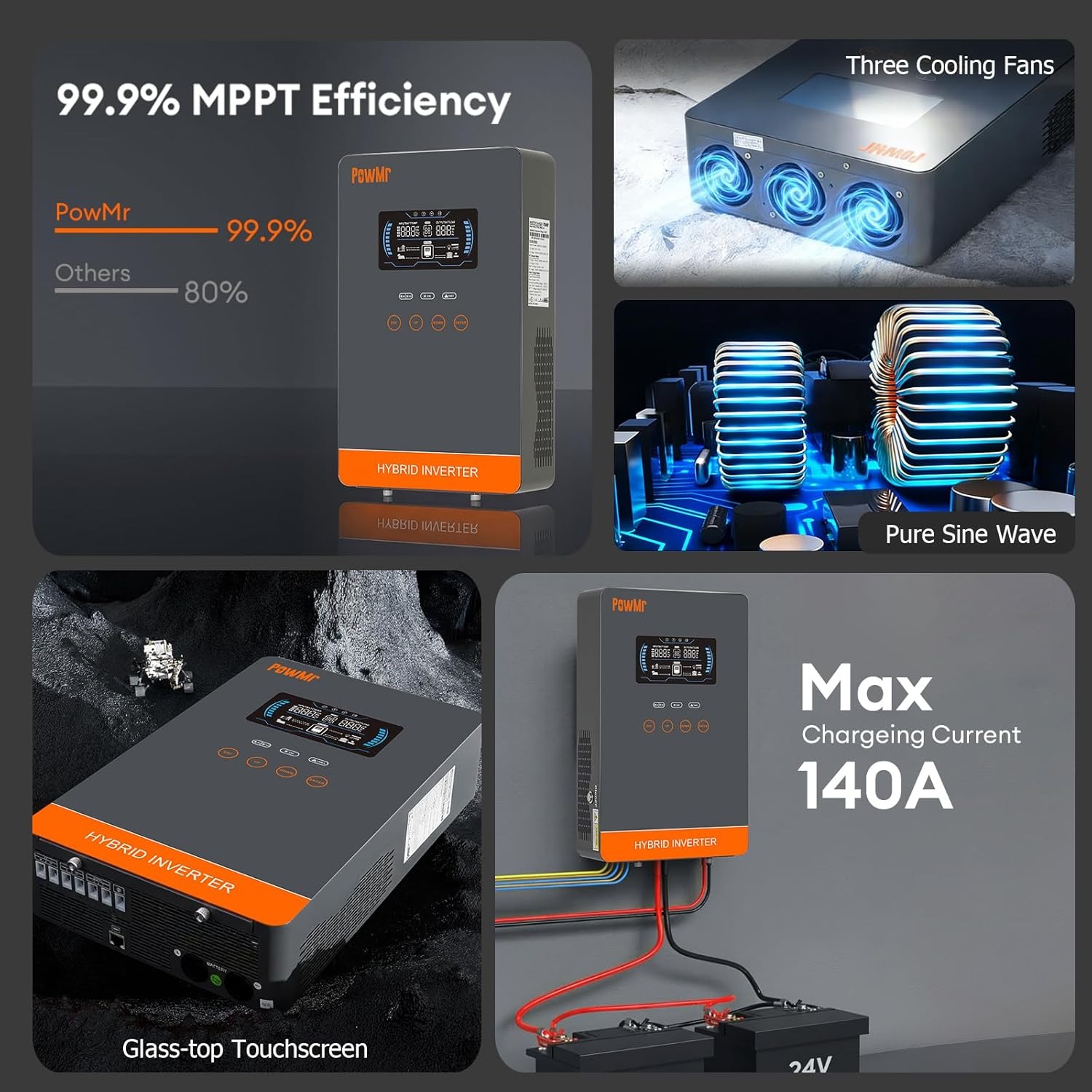 عاكس شمسي هجين PowMr USA بقوة  - مراجعة Drone Solar Charger وسعره