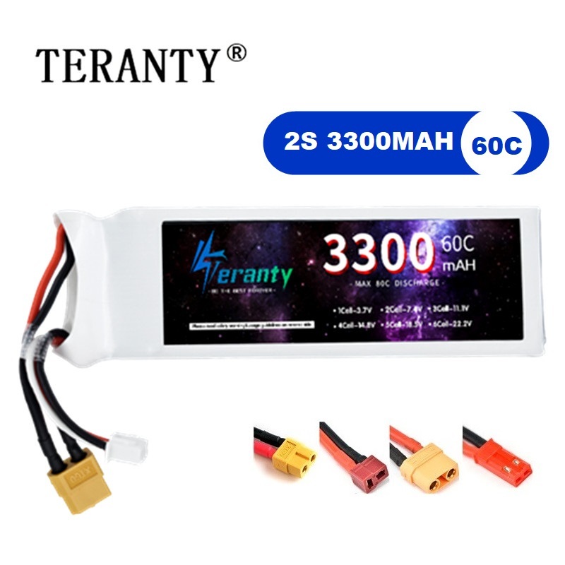 2S 7.4 فولت يبو بطارية 3300 مل - مراجعة Drone Battery Adapter وسعره