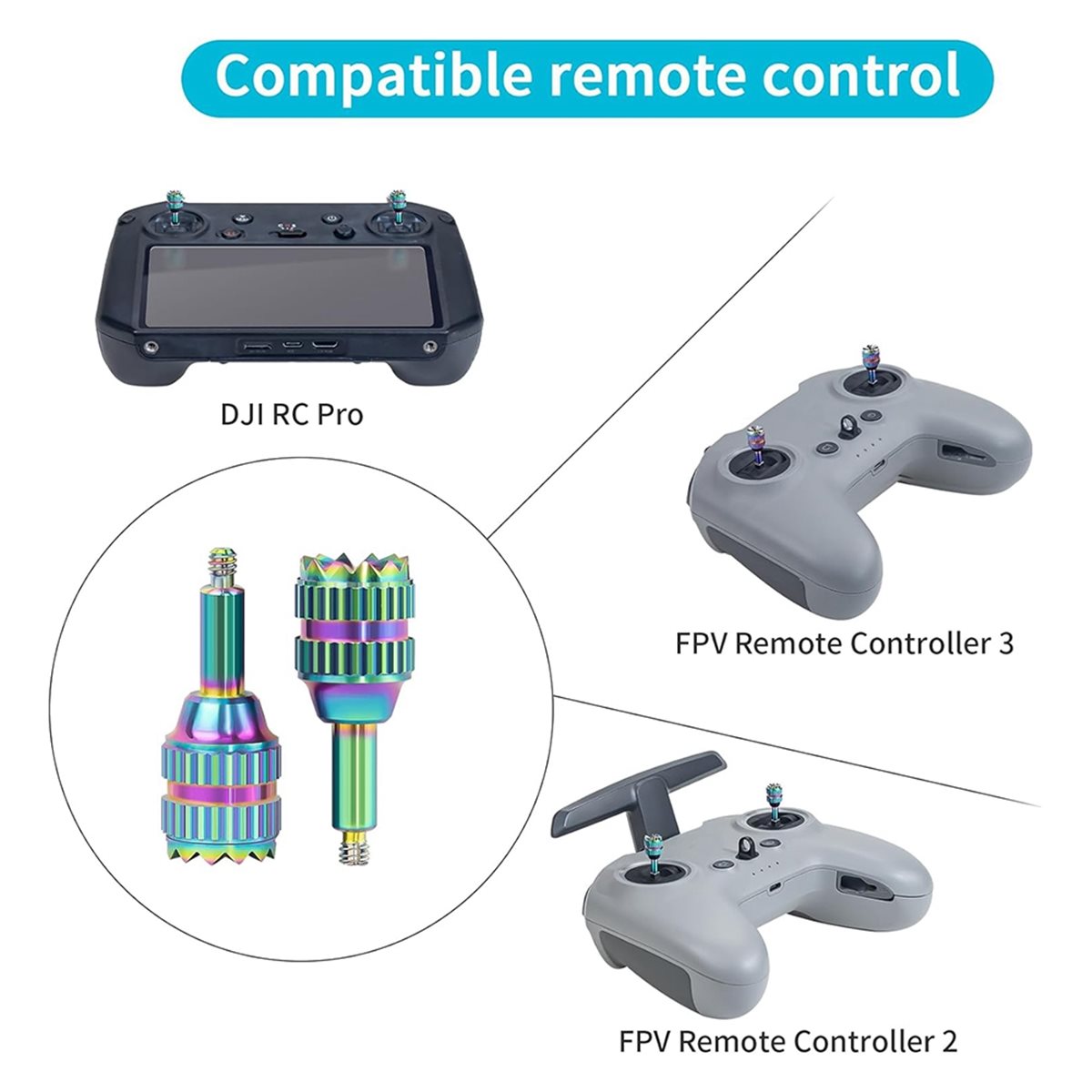عصا تحكم معدنية DT75BG (4 قطع) - مراجعة Drone Control Stick وسعره