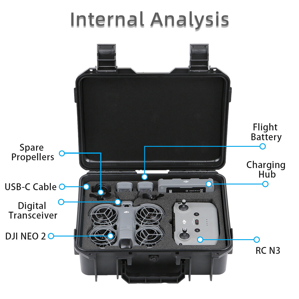 ل DJI NEO 2 حافظة حقيبة مقاومة - مراجعة Drone Hard Shell Case وسعره