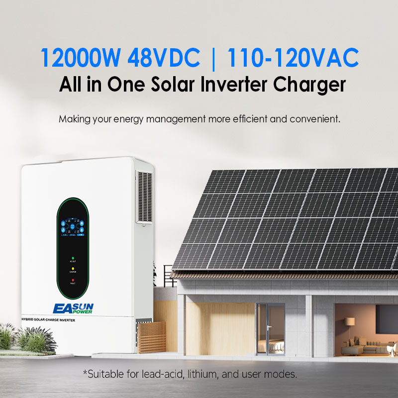 EASUN US 12KW 12000W عاكس شمسي - مراجعة Drone Solar Charger وسعره