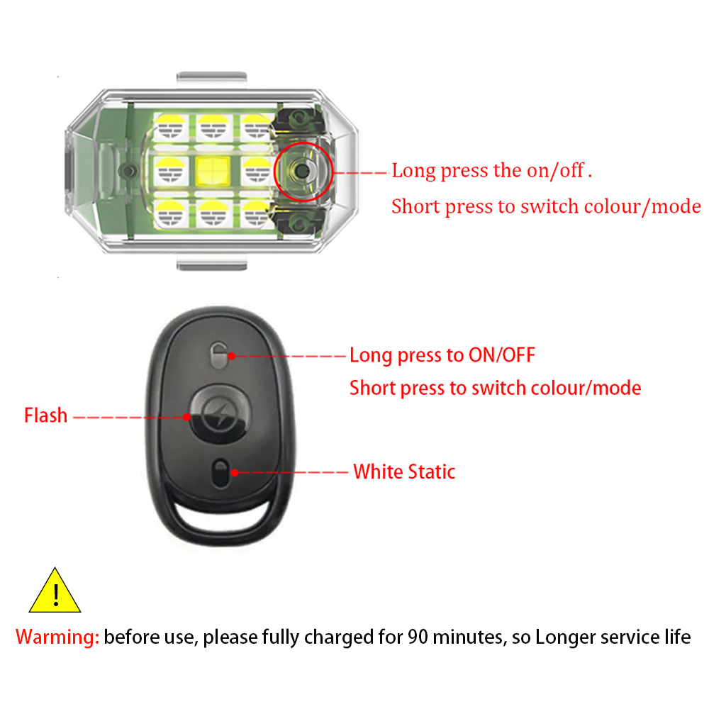 1/2/4 قطعة LED اللاسلكية الطائ - مراجعة Drone Beacon Light وسعره